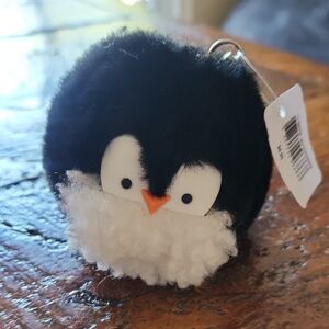 Bath & Body Works Plush Penguin Charm - Black, White & Orange PocketBac Holder